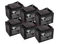 Комплект тяговых гелевых аккумуляторов RuTrike 6-EVF-55 (72V55A/H C3) Комплект тяговых гелевых аккумуляторов RuTrike 6-EVF-55 (72V55A/H C3)