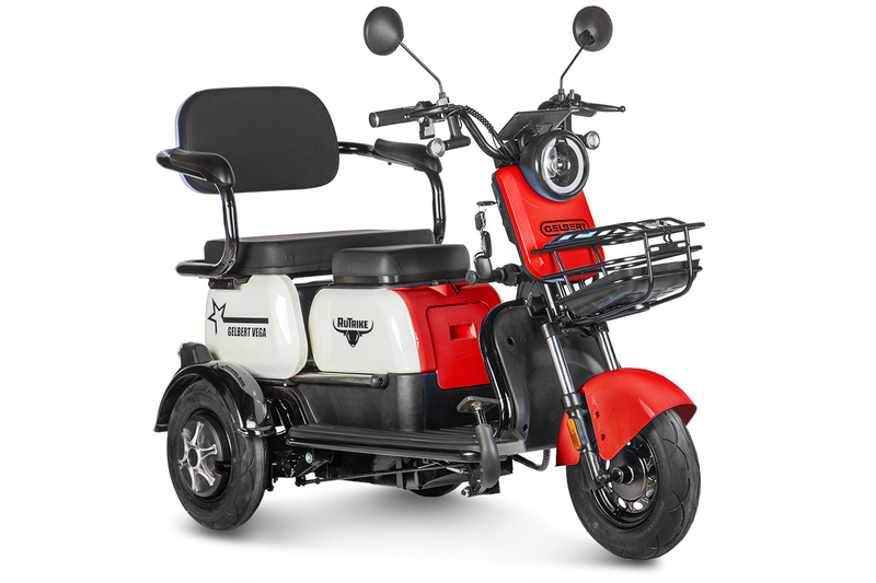 Электротрицикл Rutrike Gelbert Vega 48V/60V 600Вт (красный)