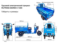 Электротрицикл Rutrike Вояж К 1300 60V800W